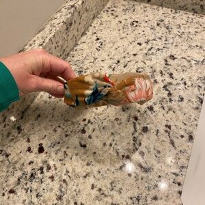 Anthropologie Floral Tan Headband